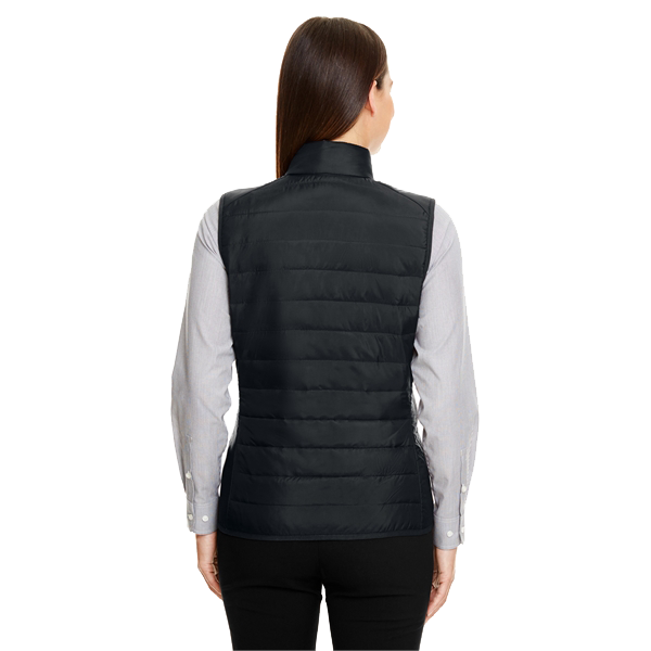 Prevail Packable Puffer Vest - Ladies' (White Logo)