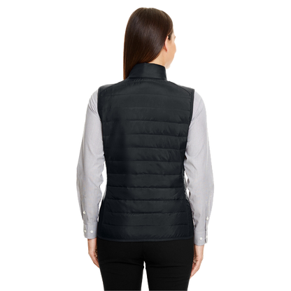 Prevail Packable Puffer Vest - Ladies' (White Logo)