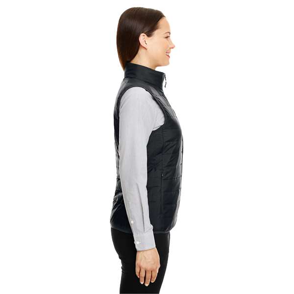 Prevail Packable Puffer Vest - Ladies' (White Logo)