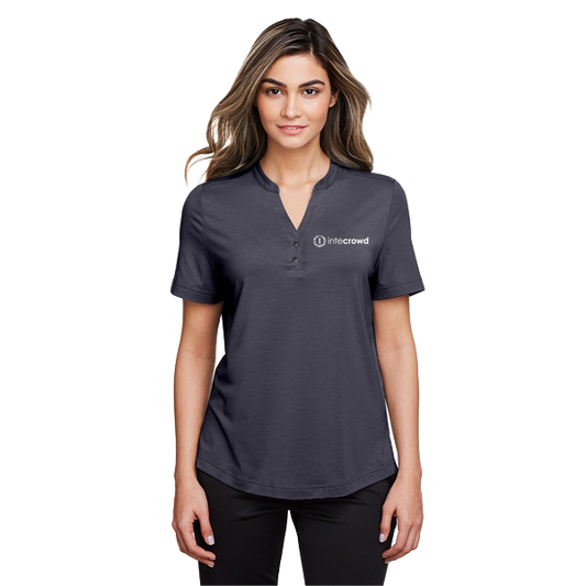 JAQ Snap-Up Stretch Performance Polo - Ladies' (White Logo)