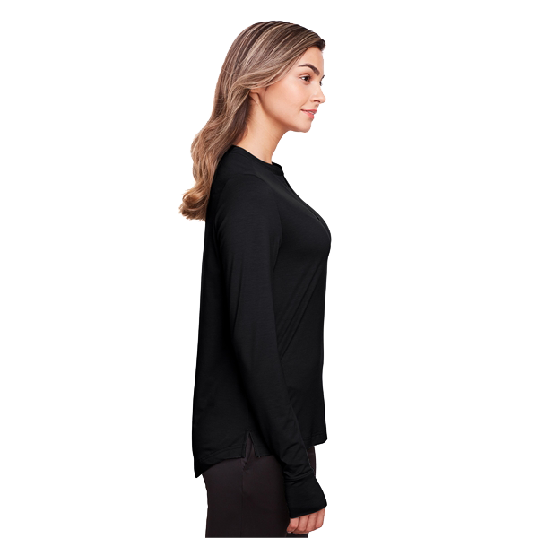 JAQ Snap-Up Stretch Performance Pullover - Ladies' (White Logo)